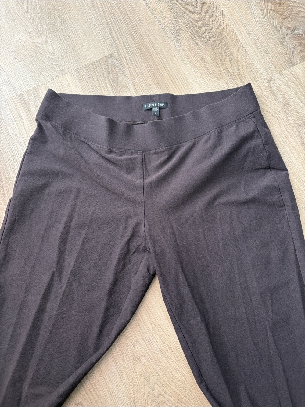 Eileen Fisher Washable Stretch Crepe Slim Ankle Pants Meteor Gray Size Medium - Picture 4 of 8